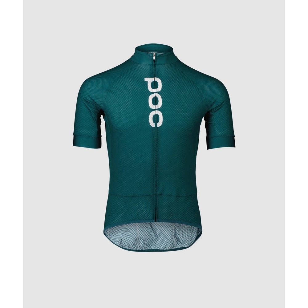 POC MEN'S ESSENTIAL LOGO ROAD CYCLING JERSEY Dioptase Blue Size S